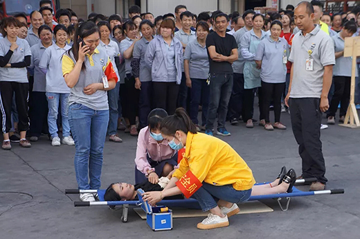 上Ｗ鹆钡锹际滓2019年上半年消防演习现场